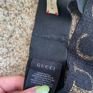 Gucci | Accessories | Unisex Gucci Black And Gold Headband 